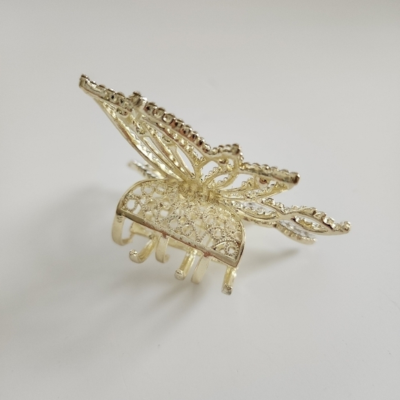 NEW Rhinestone Embellished Butterfly Hair Clip Claw - Picture 5 of 8